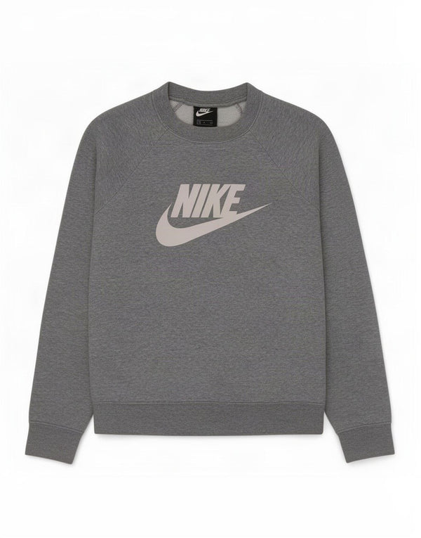 Женский джемпер большого размера с рисунком Nike UK 10, маленький серый в крапинку