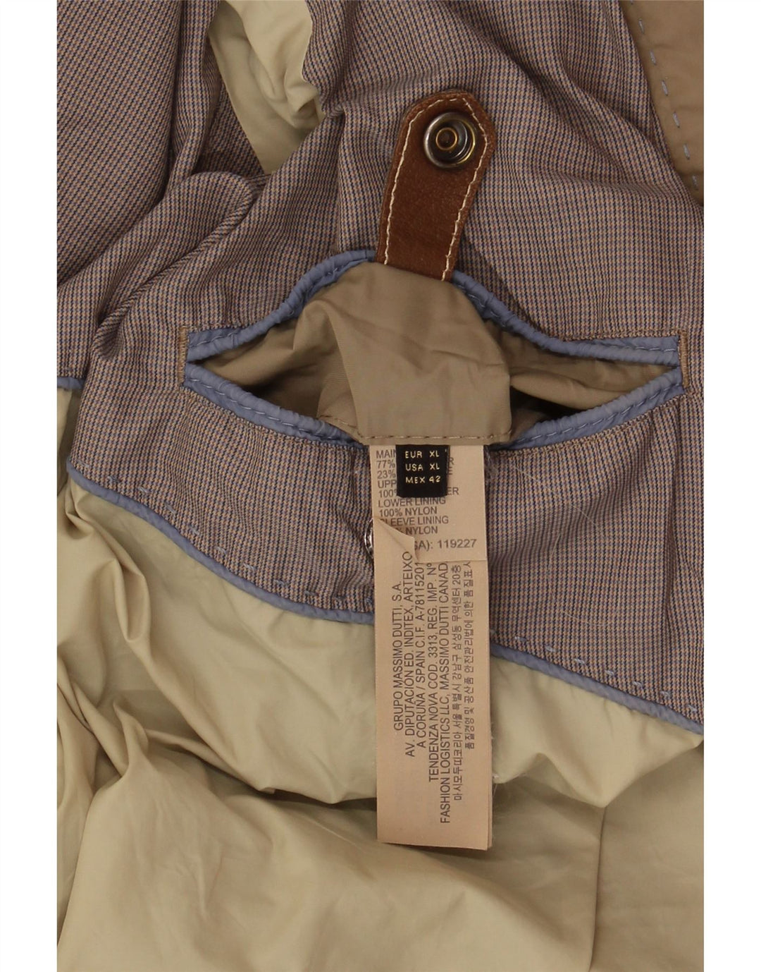 MASSIMO DUTTI Mens Utility Jacket UK 42 XL Brown Nylon Vintage Massimo Dutti and Second-Hand Massimo Dutti from Messina Hembry 
