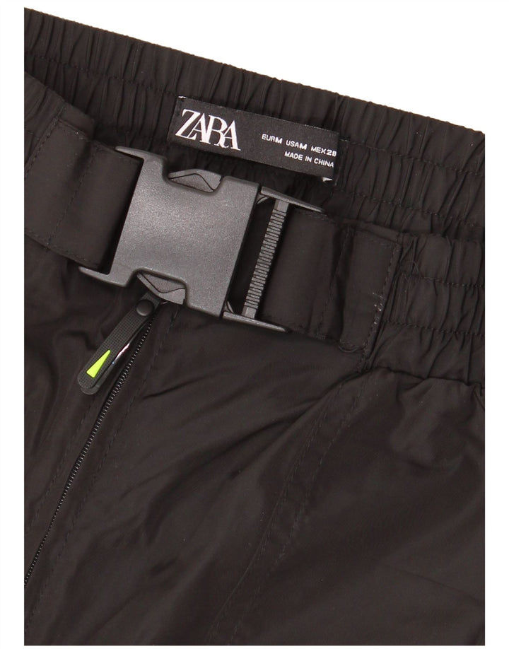 Брюки-карго женские джоггеры Zara средние W28 L27 черные