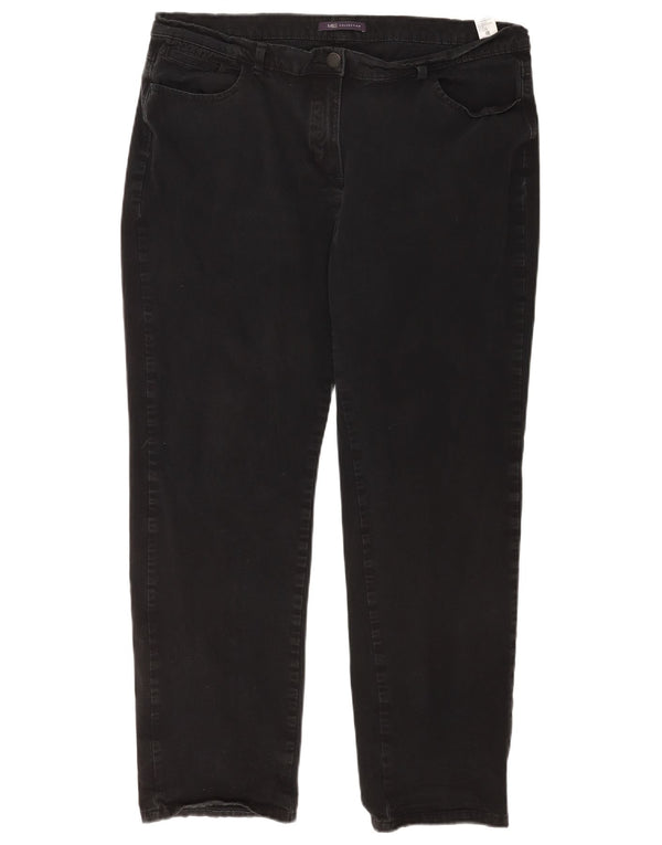 Женские прямые джинсы Marks & Spencer UK 18 XL W36 L28, черный хлопок