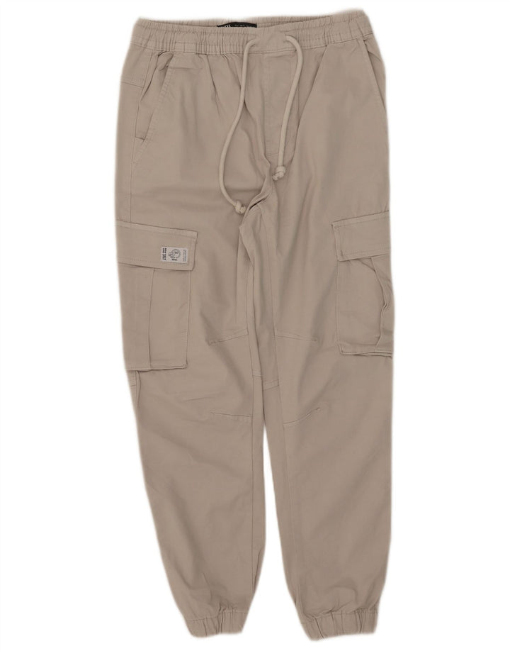 Мужские брюки-карго Zara, маленькие W30 L26, бежевые