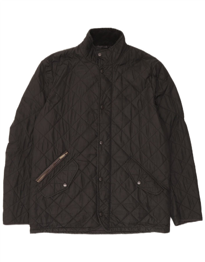 Мужская стеганая куртка Barbour UK 38, средний черный полиэстер