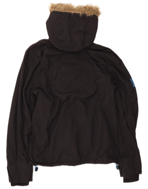 SUPERDRY Мужская ветровка с капюшоном, куртка UK 38, средний черный