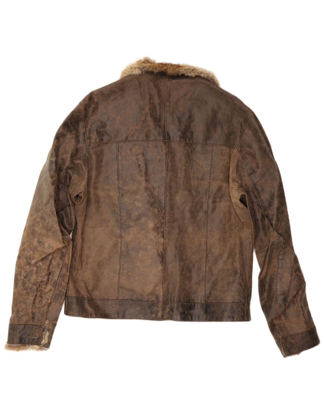 Мужская кожаная куртка MAYS UK 40, большая коричневая кожа