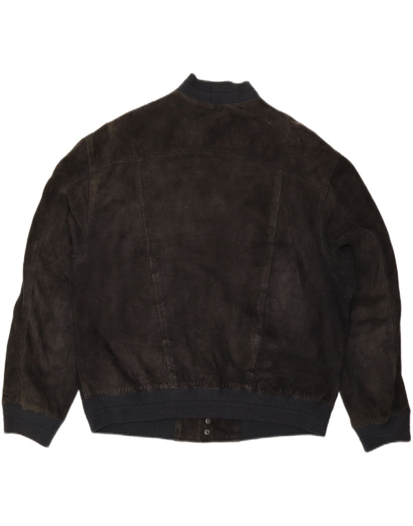 Мужской замшевый бомбер VINTAGE IT 54 2XL, черный кожаный