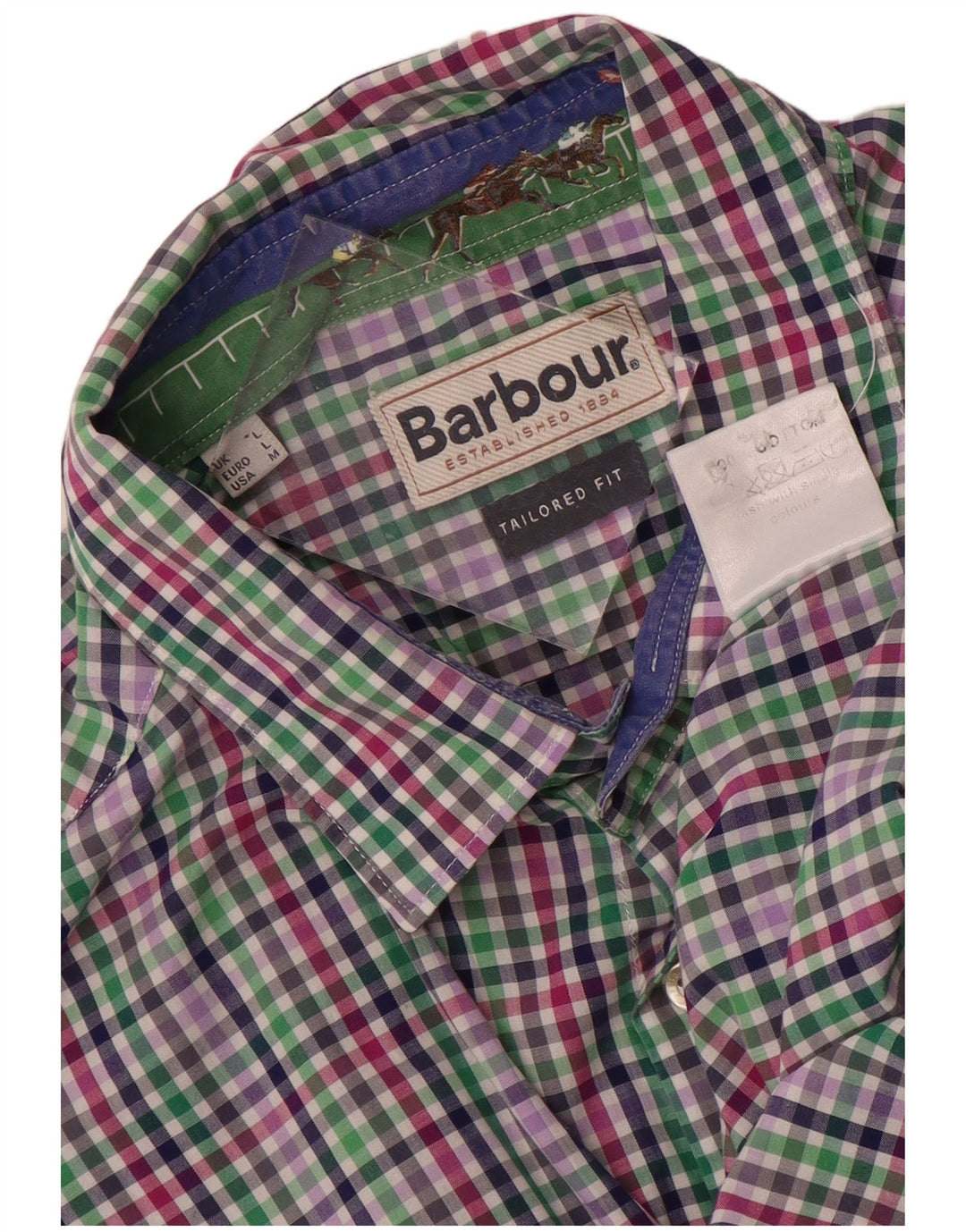 Мужская рубашка Barbour Tailor Fit, большая разноцветная клетка, хлопок