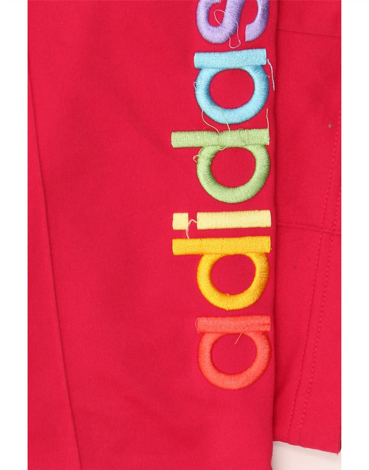 Женские спортивные брюки ADIDAS UK 12, полиэстер среднего розового цвета