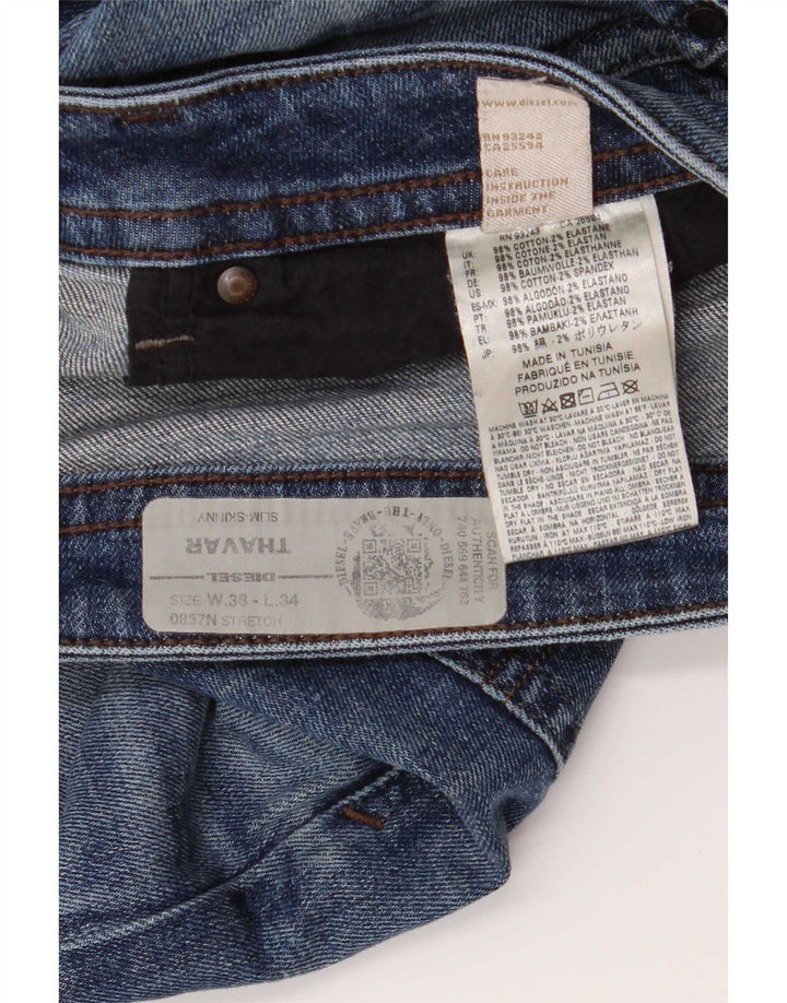 Мужские джинсы Diesel Thavar Slim W38 L34, синий хлопок