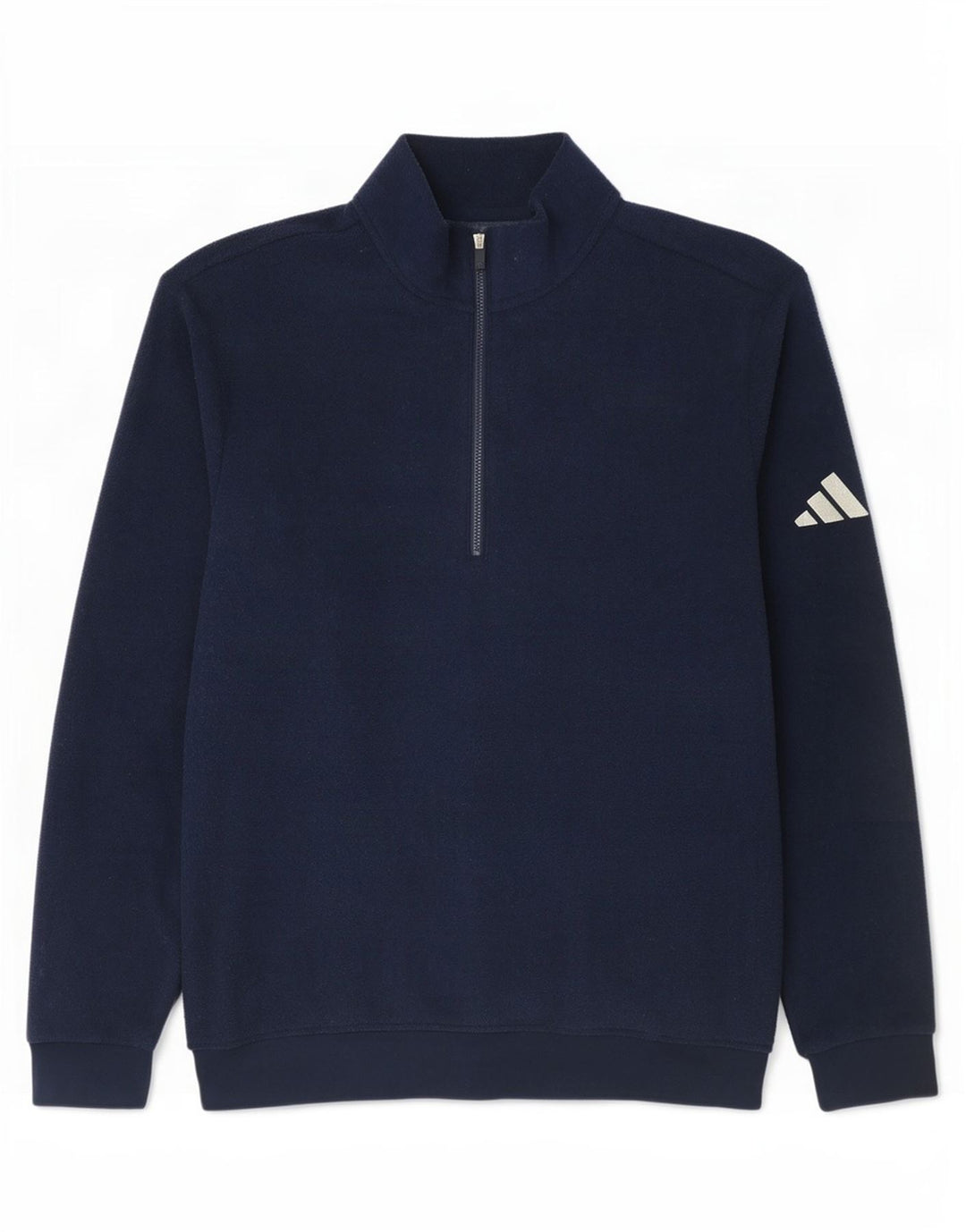 Мужской флисовый джемпер Adidas с воротником на молнии, средний темно-синий, полиэстер