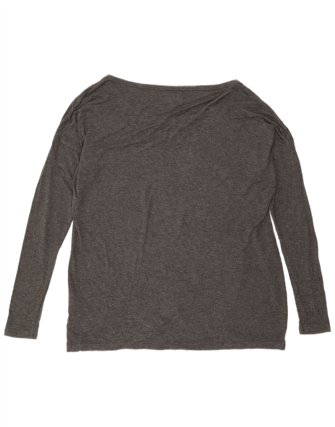 Gaudi Женский оверсайз-топ с графическим рисунком, длинный рукав, Великобритания, 10, маленький, серый, вискоза