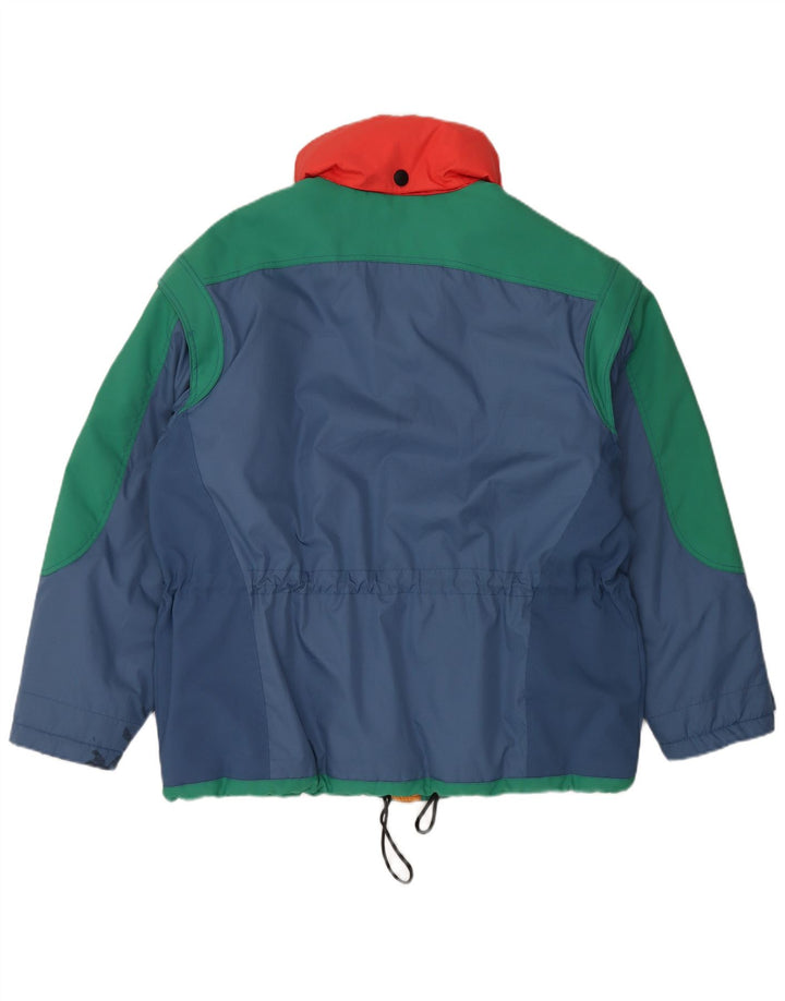 Мужская лыжная куртка DIADORA UK 40, большая синяя, полиэстер с цветными блоками