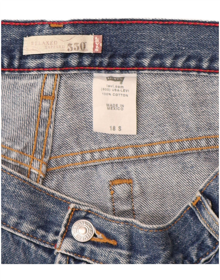 Женские зауженные джинсы LEVI'S 550 с высокой талией США 18 2XL W36 L29 Синие