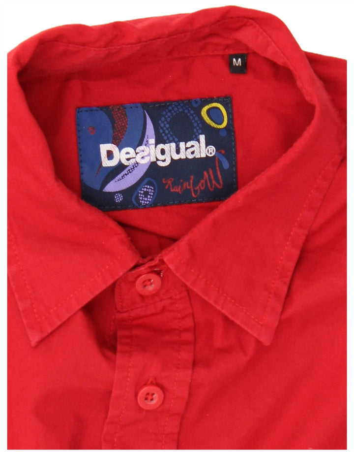 DESIGUAL Мужская рубашка с рисунком среднего красного цвета