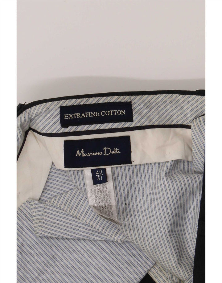 Брюки-чиносы Massimo Dutti мужские стандартные, средние W31 L29, темно-синие, хлопок