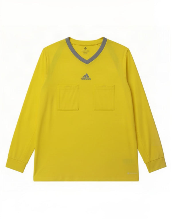 Мужской топ Adidas с длинным рукавом 3XL, желтый полиэстер с цветными блоками