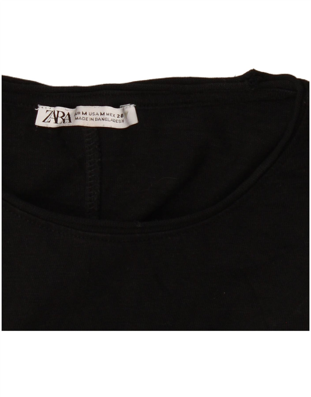 Женская футболка Zara Top UK 12 Medium Black