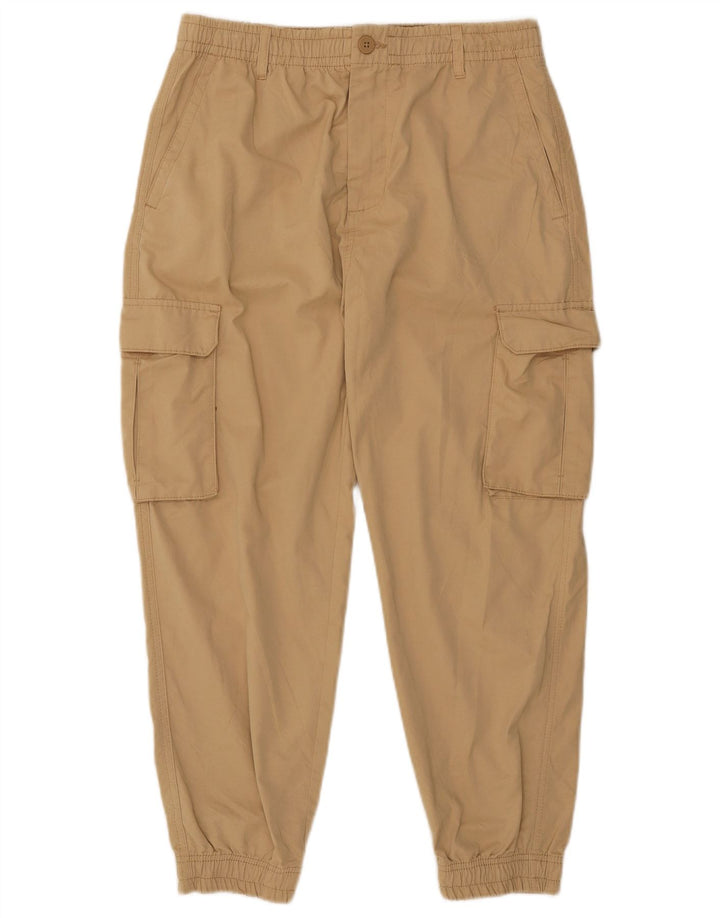 Мужские укороченные брюки-карго Zara W31 L25 бежевые