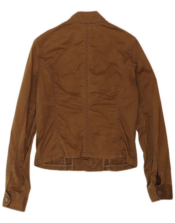 Женская куртка в стиле милитари Woolrich UK 12, хлопковый средний коричневый цвет