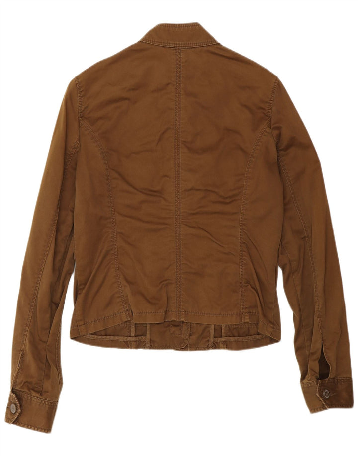 Женская куртка в стиле милитари Woolrich UK 12, хлопковый средний коричневый цвет