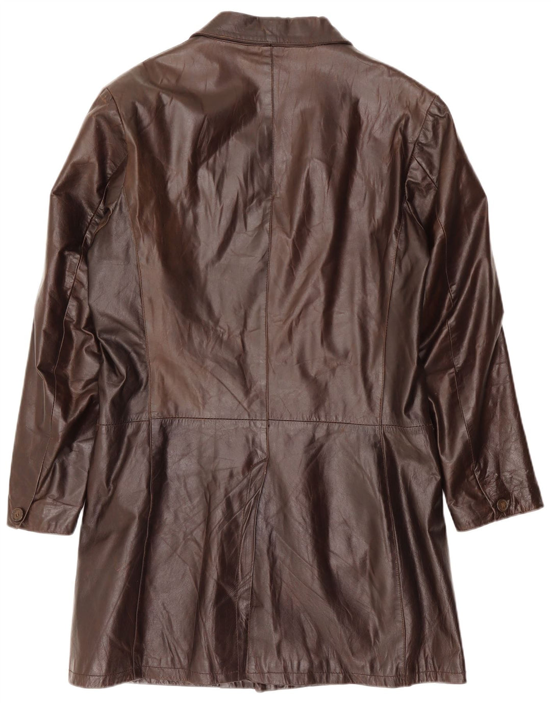 Мужское кожаное пальто VINTAGE IT 54 2XL Коричневое кожаное