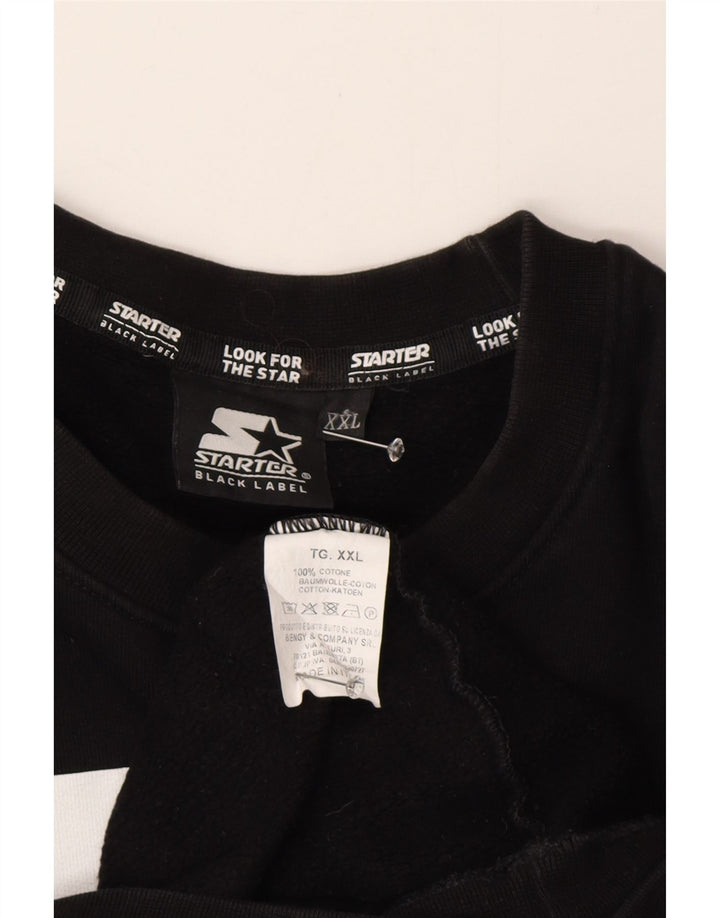 Мужской свитшот с рисунком Starter, размер 2XL, черный хлопок