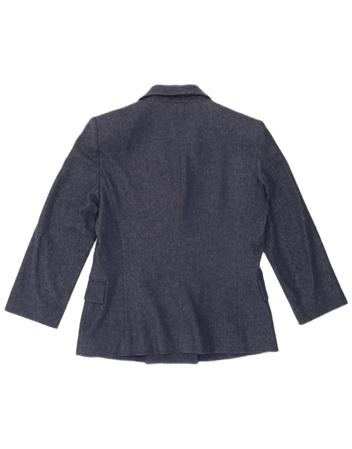 Trussardi Женский двубортный пиджак с рукавом 3/4 IT 42 Средний синий