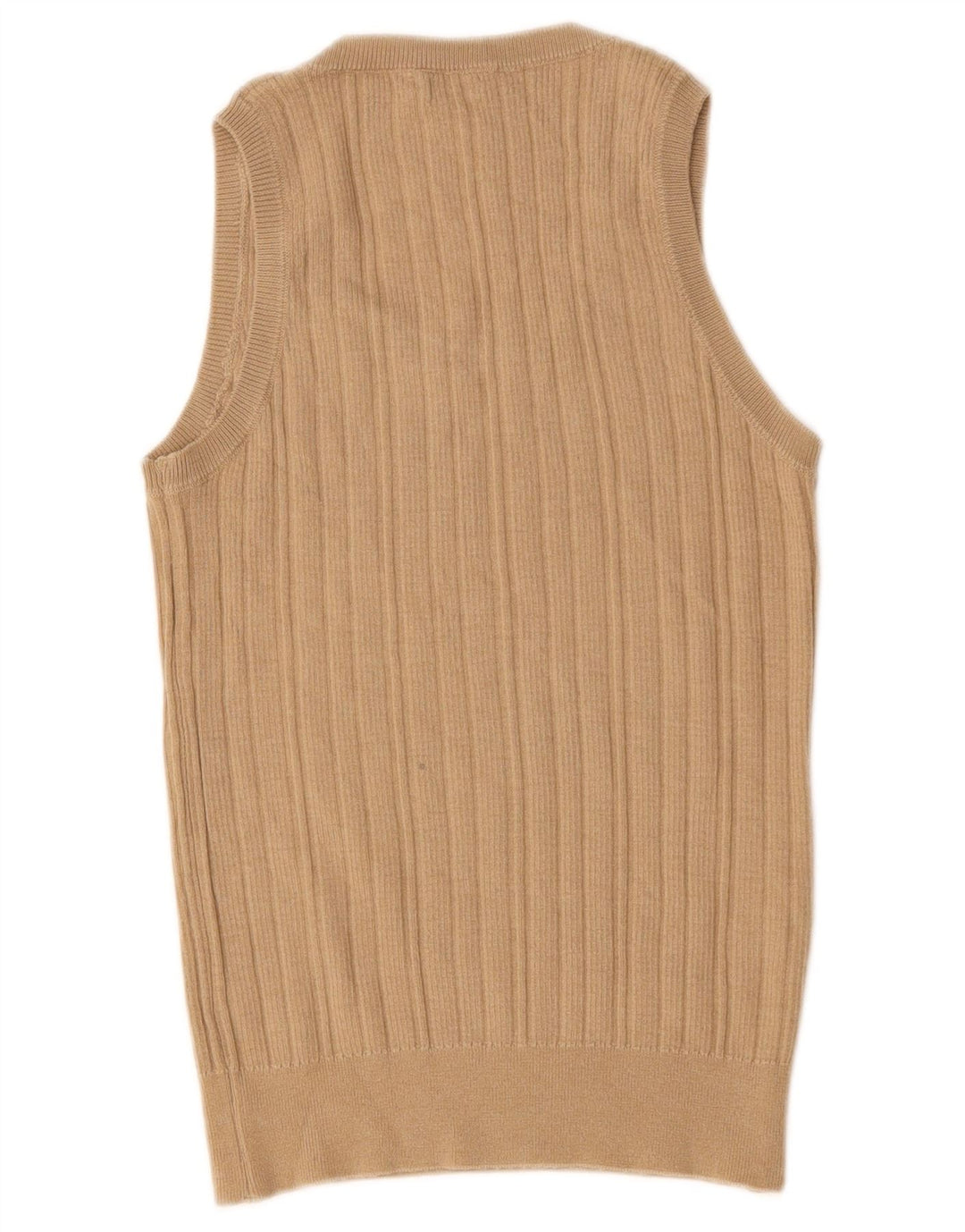 Женская блузка без рукавов Benetton, Великобритания 12, средний бежевый, шерсть