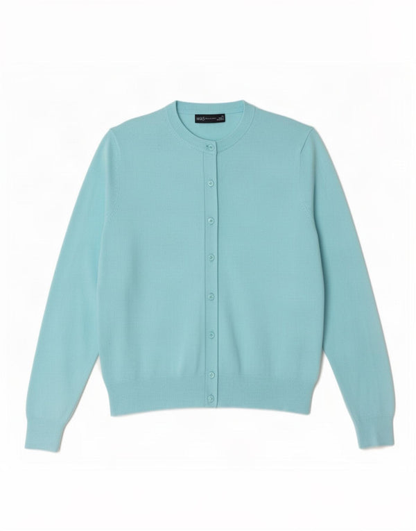 Женский кардиган Marks & Spencer UK 14, средний бирюзовый вискоза