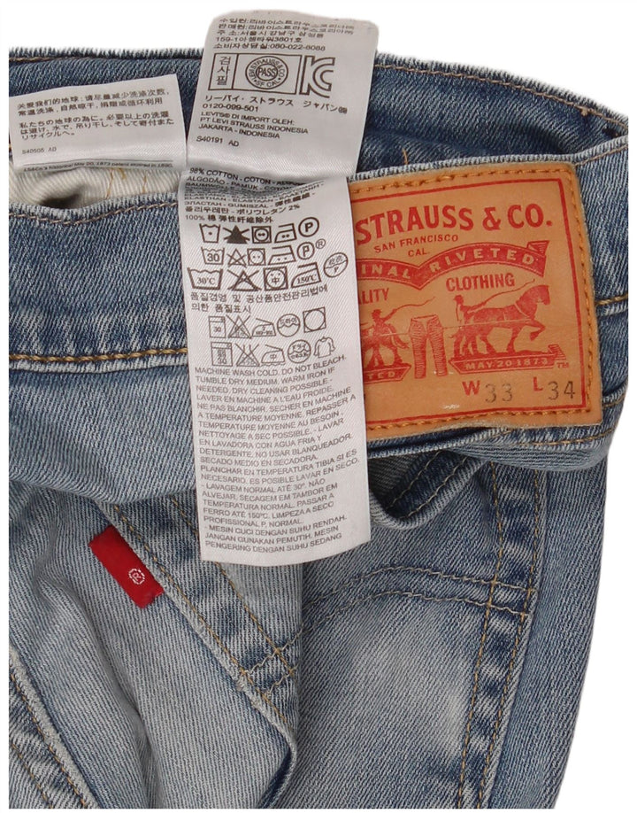 Мужские джинсы Levi's Slim 511 W33 L34 синие, хлопок