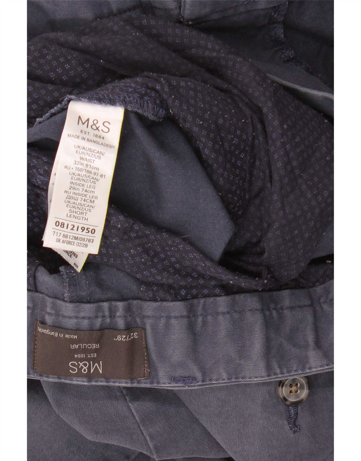 Мужские прямые брюки-чиносы Marks & Spencer W32 L29 темно-синие
