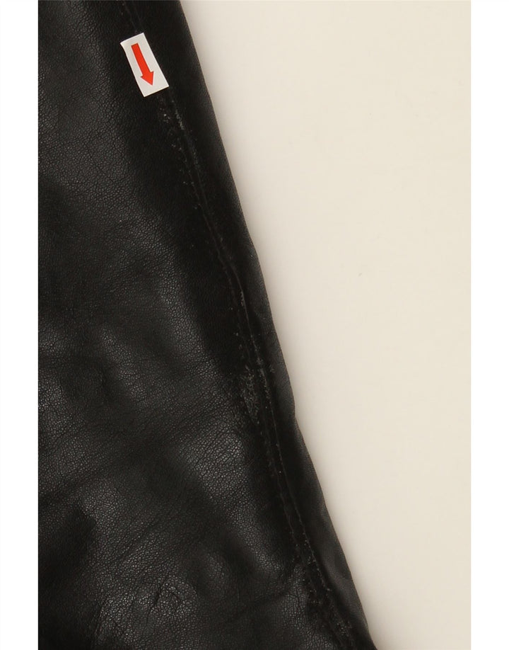 SENSO UNICO Mens Leather Coat UK 44 2XL Black Leather Vintage Senso Unico and Second-Hand Senso Unico from Messina Hembry 