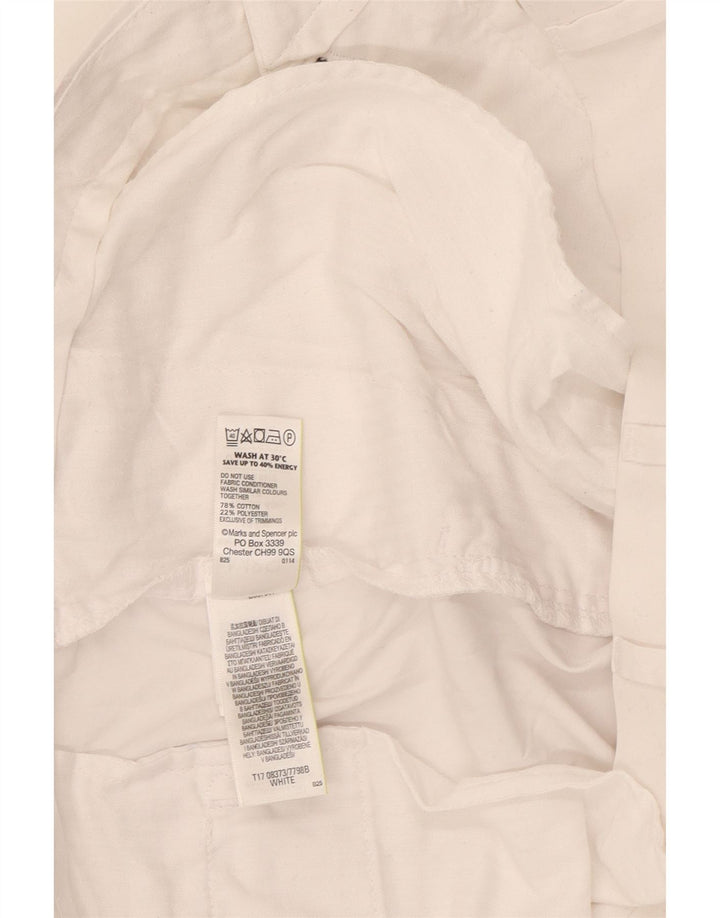 Мужские шорты чинос Marks & Spencer W40 XL, белый хлопок