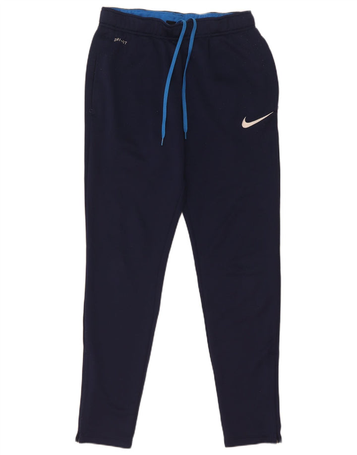 Мужские спортивные брюки Nike Dri Fit, маленькие темно-синие, полиэстер