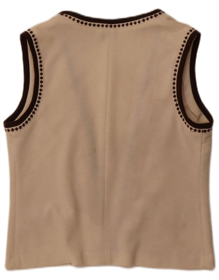 Carre Женский открытый кардиган без рукавов EU 42 Большой Off White