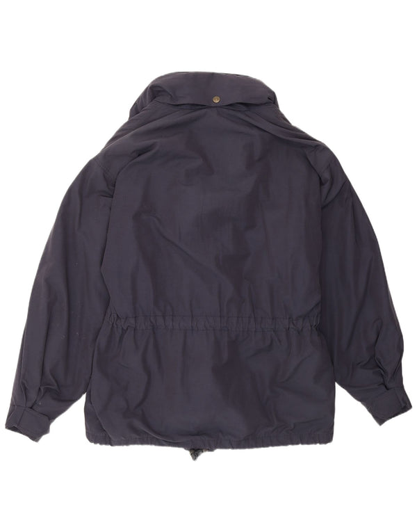 Bailo Mens Hooded Windbreaker Jacket IT 46 Small Navy Blue Cotton