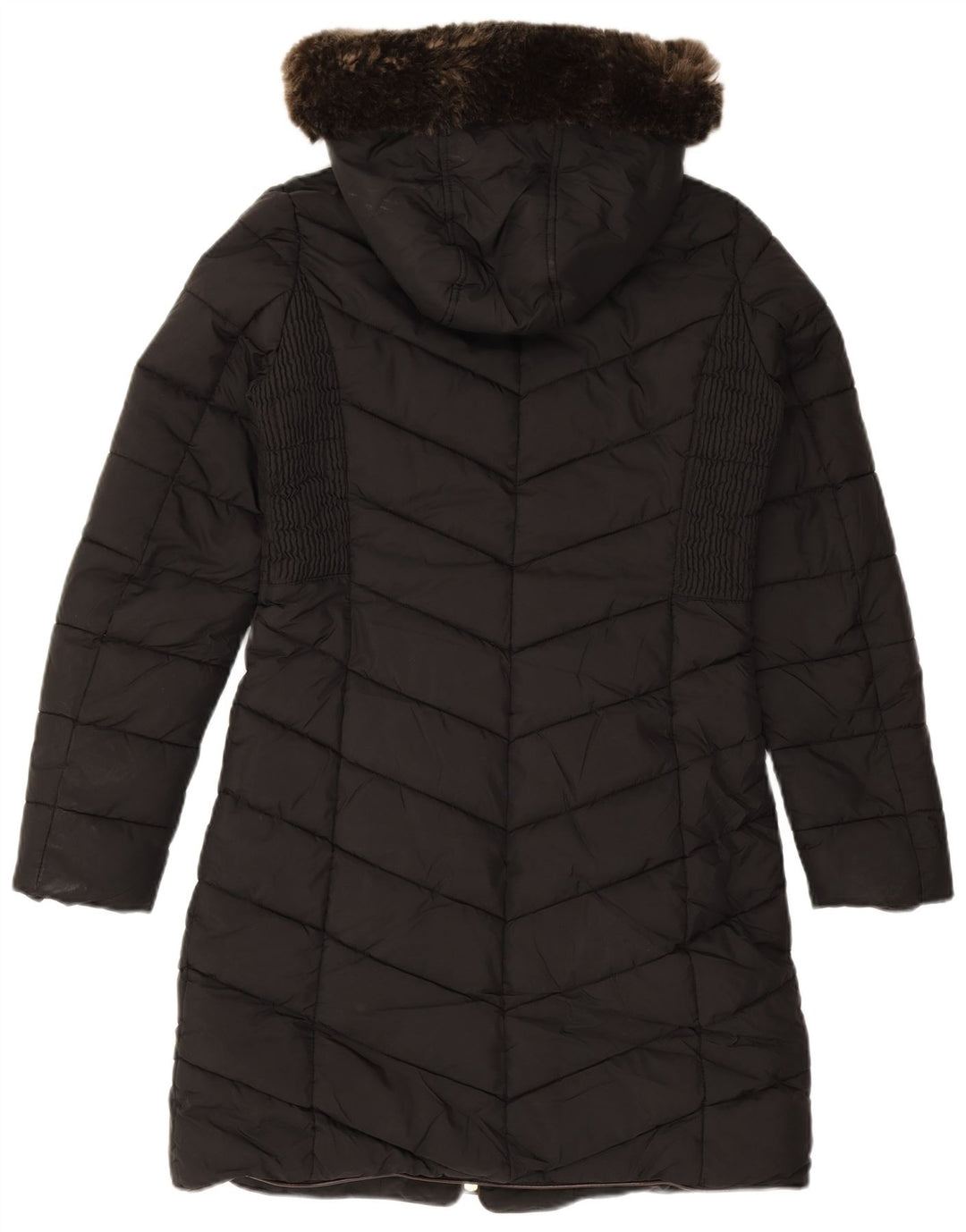 Женское стеганое пальто с капюшоном Joules UK 8, маленький черный полиэстер