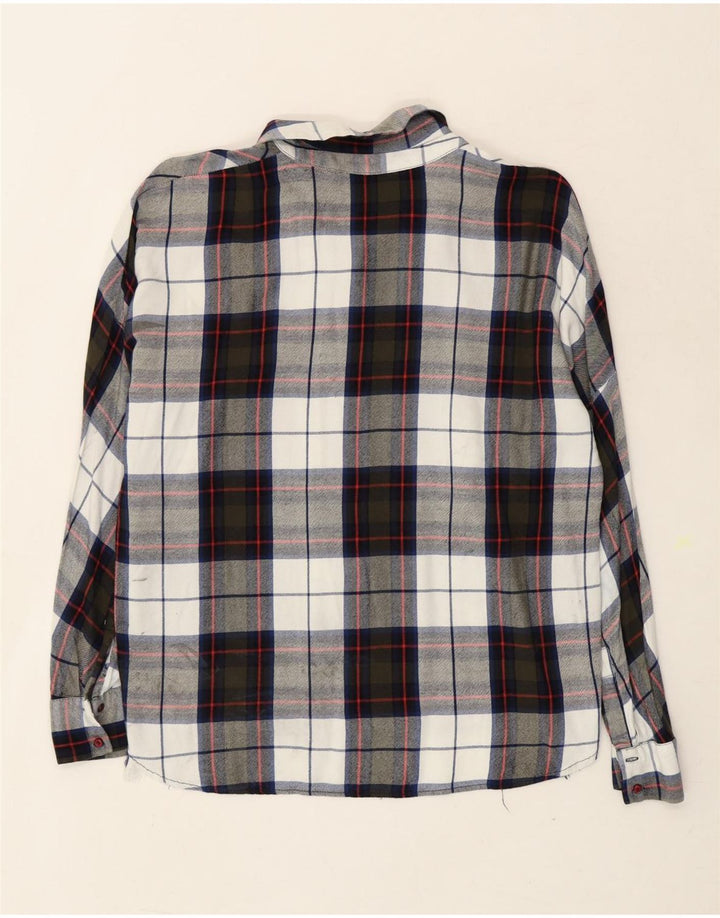 ZARA Womens Flannel Shirt UK 14 Medium Green Check Vintage Zara and Second-Hand Zara from Messina Hembry 