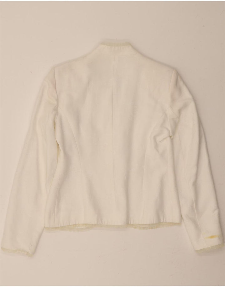 RENE Womens 3 Button Blazer Jacket IT 38 XS White Vintage Rene and Second-Hand Rene from Messina Hembry 