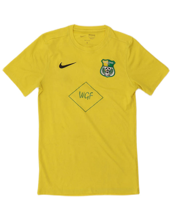 Мужская футболка с графическим рисунком Nike Laurel Park FC Slim Fit, маленький желтый