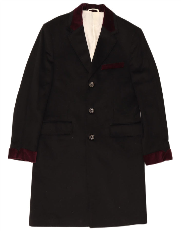 Stefano Conti Мужское пальто IT 50 большое черное кашемир