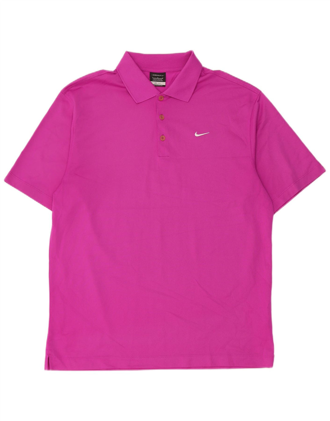 Мужская рубашка-поло Nike Dri Fit, большая розовая полиэстер