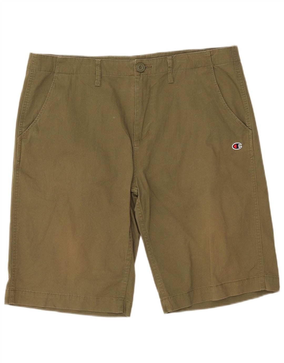 CHAMPION Mens Chino Shorts IT 54 2XL W38 Khaki Cotton