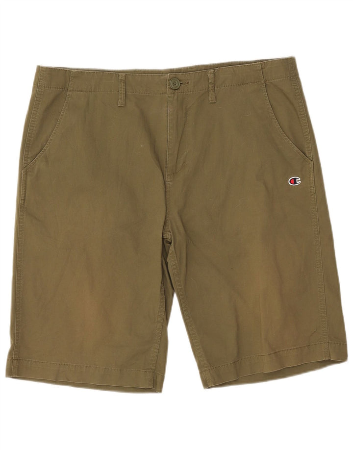 CHAMPION Mens Chino Shorts IT 54 2XL W38 Khaki Cotton