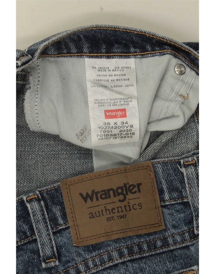 Мужские прямые джинсы Wrangler W38 L34 синие, хлопок