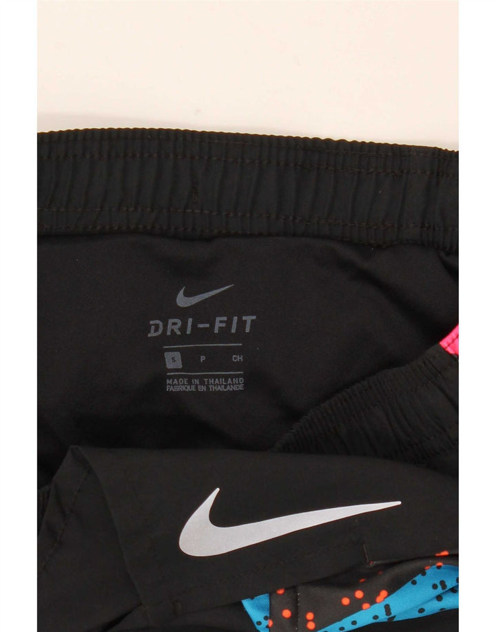 Женские спортивные шорты с графическим рисунком Nike Dri Fit, маленькие черные