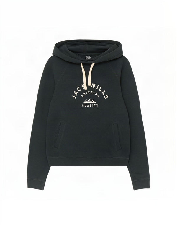 Женский джемпер с капюшоном Jack Wills с рисунком, Великобритания, 8, маленький, зеленый, хлопок