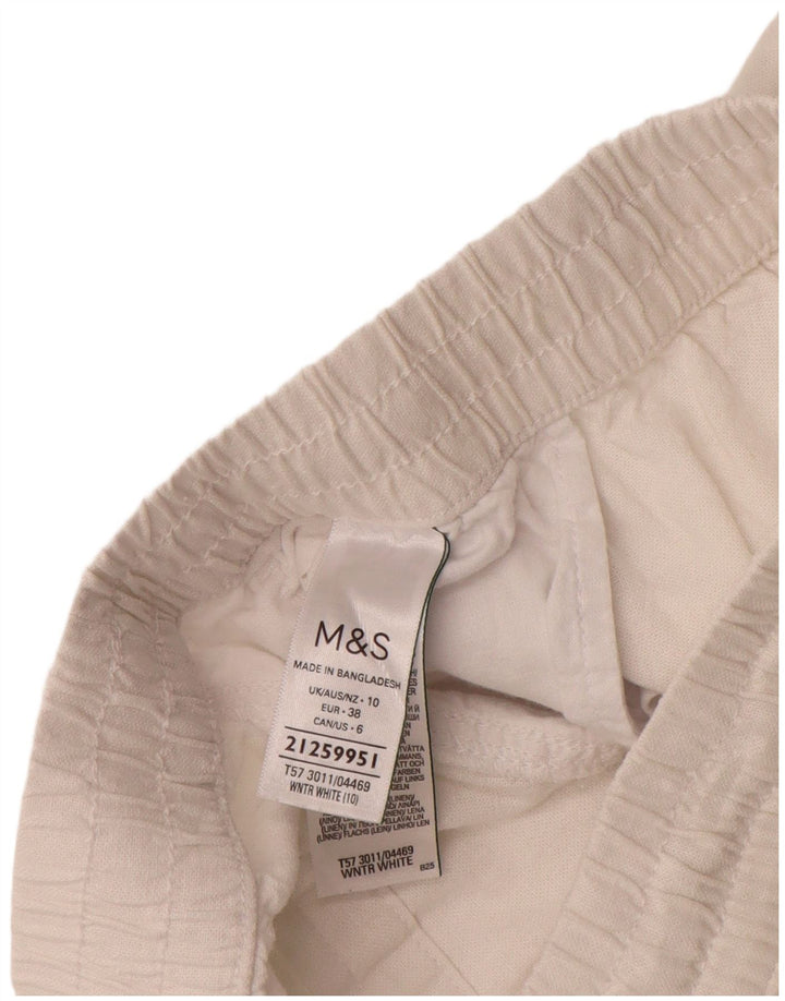 Женские шорты чинос Marks & Spencer UK 10, маленькие W28, белые льняные