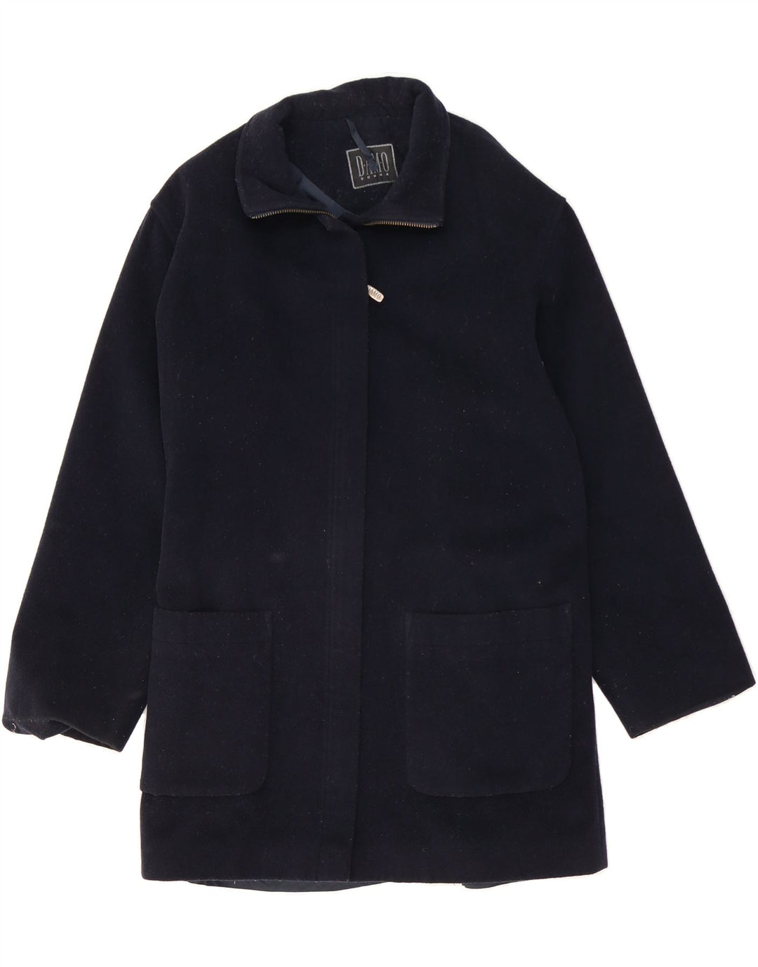 DAMO DONNA Womens Oversized Overcoat UK 10 Small Orange Wool Vintage Damo Donna and Second-Hand Damo Donna from Messina Hembry 