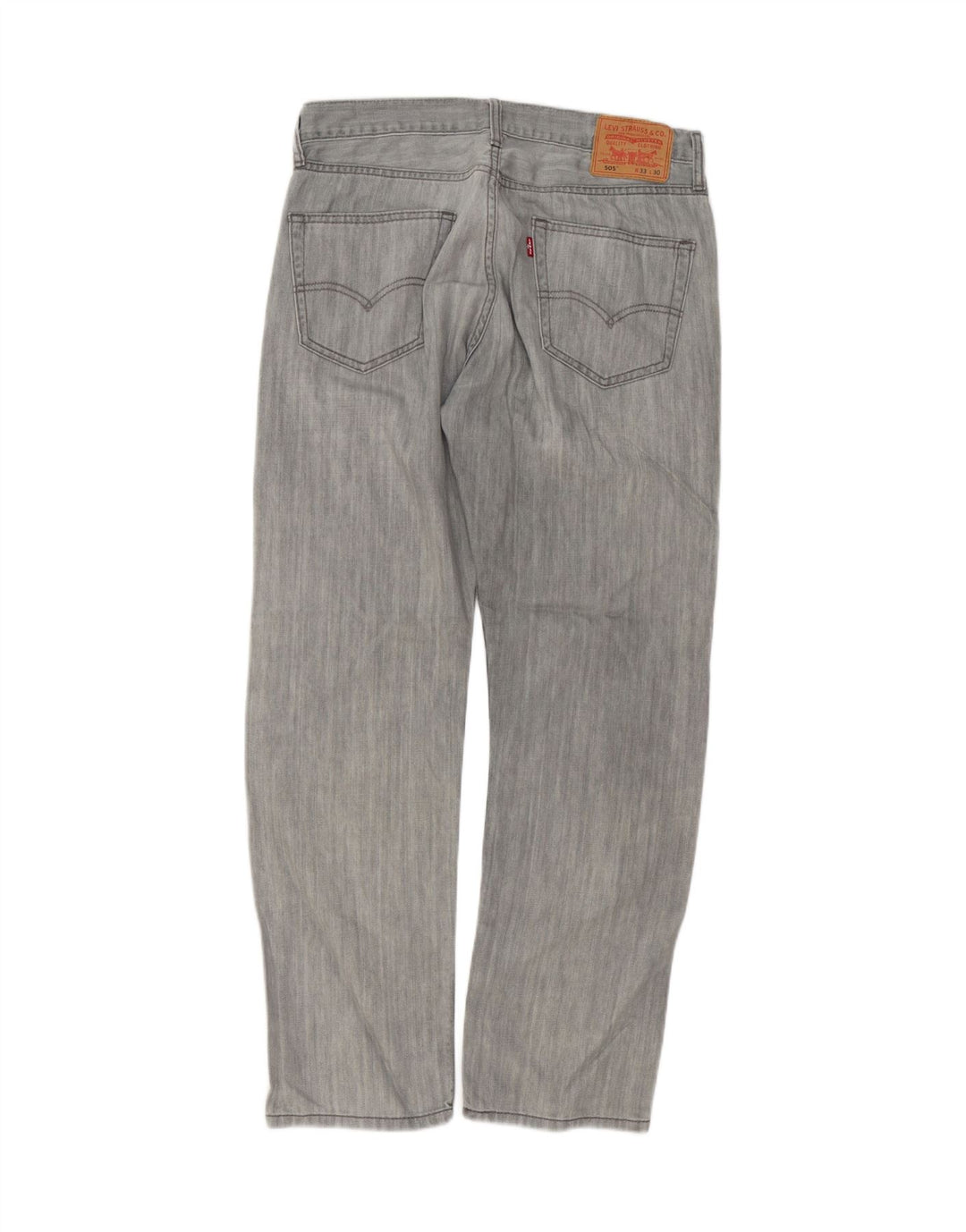 Мужские прямые джинсы Levi's 505 W33 L30 серые, хлопок