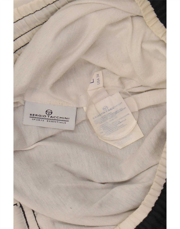 Мужские спортивные брюки Sergio Tacchini, большие темно-синие брюки из полиэстера